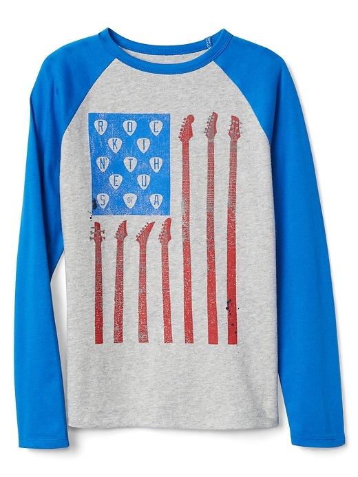 Image number 1 showing, Graphic long sleeve baseball tee