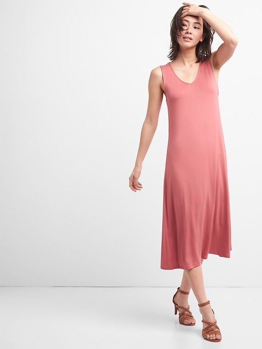 Image number 3 showing, Sleeveless Knit Midi Dress