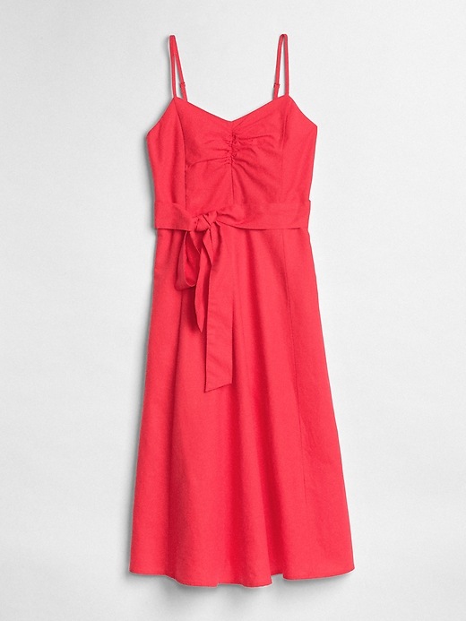 Image number 6 showing, Fit and Flare Cami Dress in Linen-Cotton