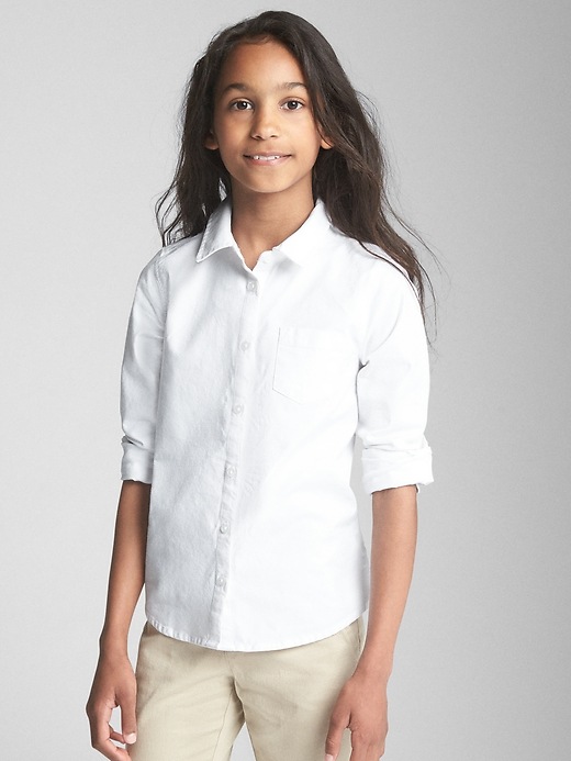 Image number 2 showing, Kids Uniform Oxford Convertible Shirt