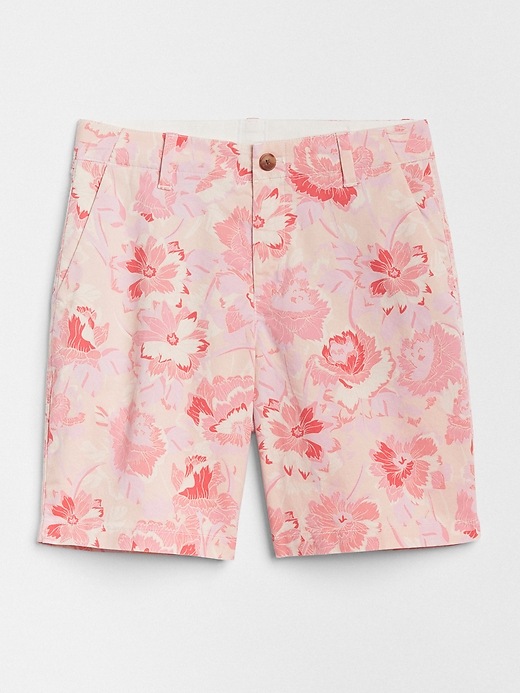 Image number 6 showing, Girlfriend Khaki Shorts with Floral Print