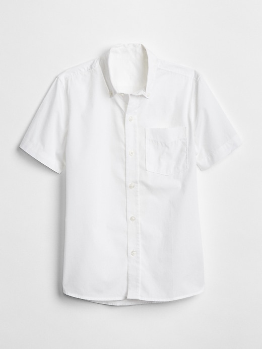 Image number 3 showing, Kids Uniform Poplin Short Sleeve Shirt