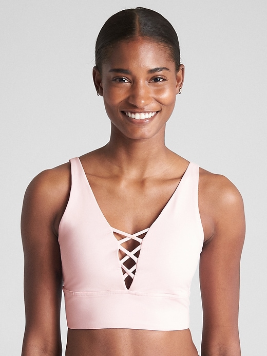 Image number 10 showing, Low Support Lattice-Front Sports Bra