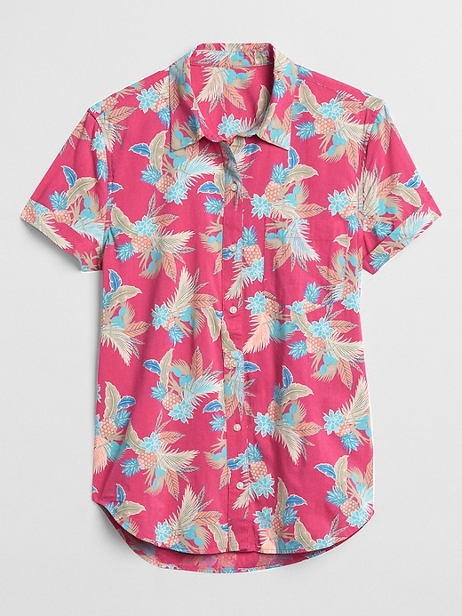 Image number 6 showing, Short Sleeve Tropical Print Button-Down Shirt