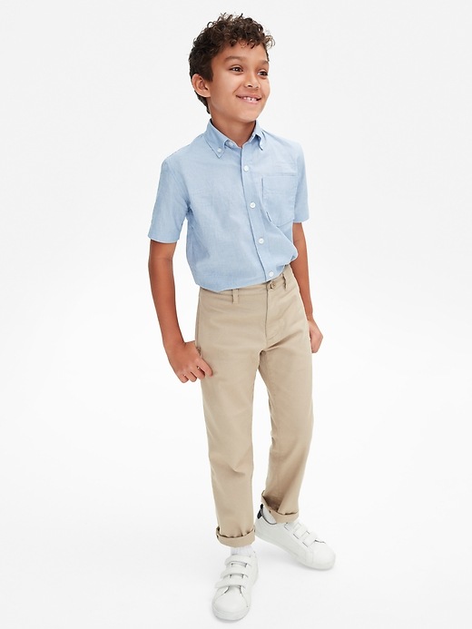 Image number 2 showing, Kids Uniform Poplin Short Sleeve Shirt