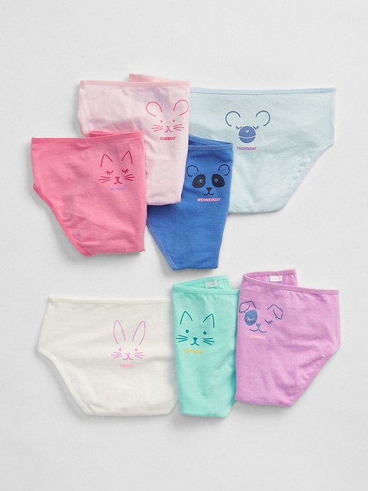 Image number 1 showing, Kids Animal Days-Of-The-Week Bikini (7-Pack)