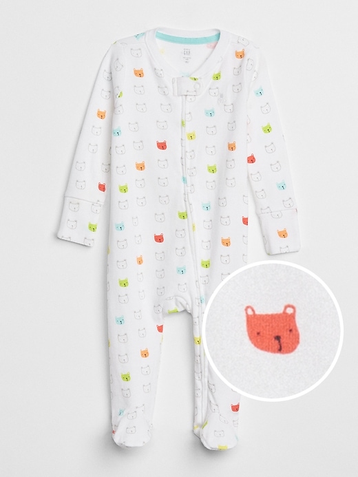 View large product image 1 of 1. Baby First Favorite Print Footed One-Piece