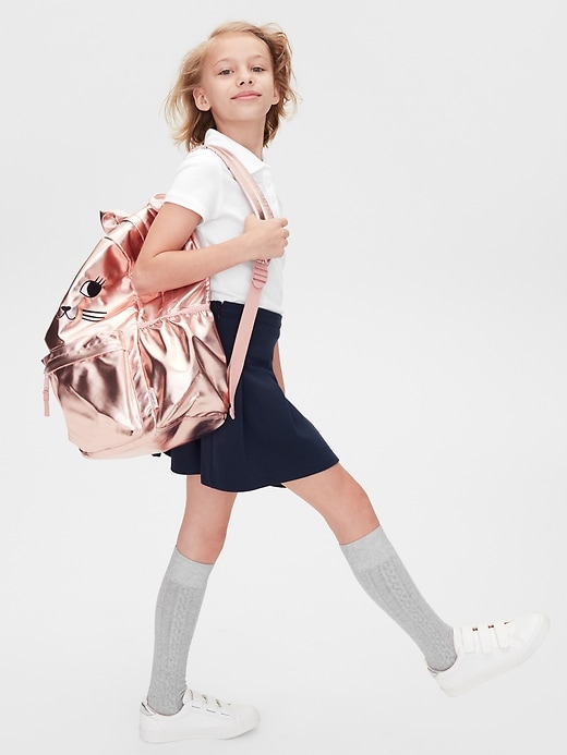 Image number 5 showing, Kids Uniform Essential Skirt in Stretch Ponte