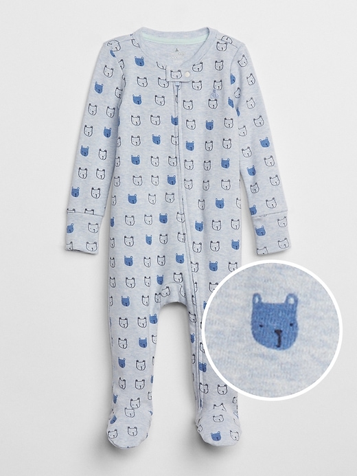 Image number 1 showing, Baby First Favorite Print Footed One-Piece
