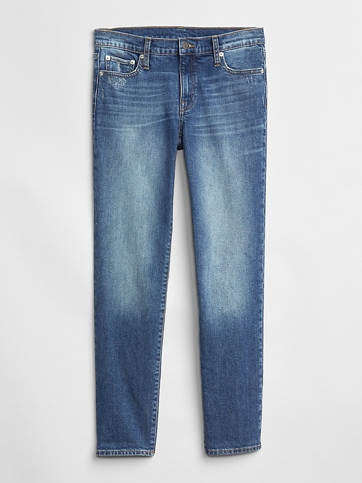 Image number 6 showing, Mid Rise Real Straight Jeans