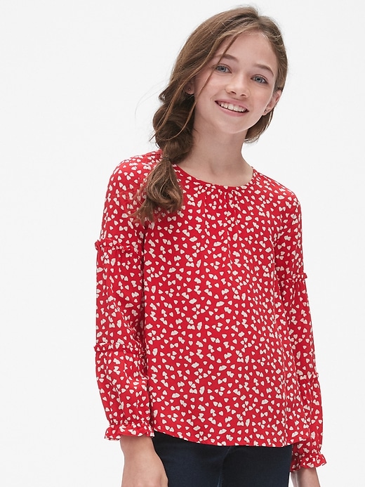 Image number 2 showing, Kids Print Ruffle Top