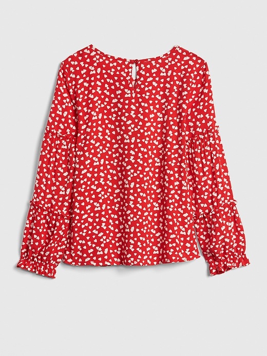 Image number 3 showing, Kids Print Ruffle Top