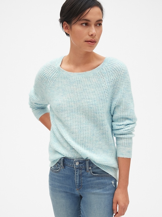 Image number 3 showing, Waffle Stitch Pullover Sweater