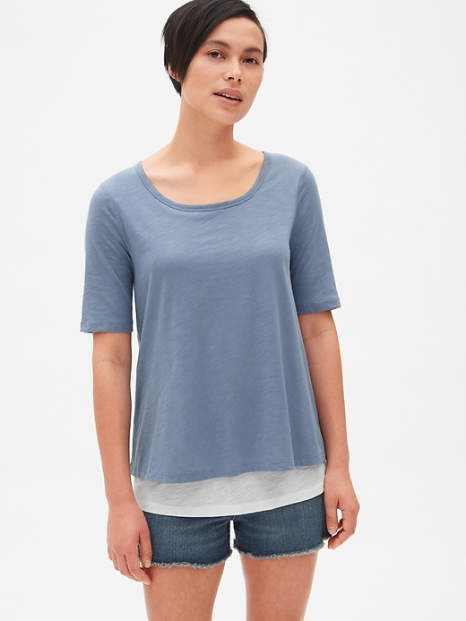Image number 5 showing, Maternity Double-Layer Nursing T-Shirt