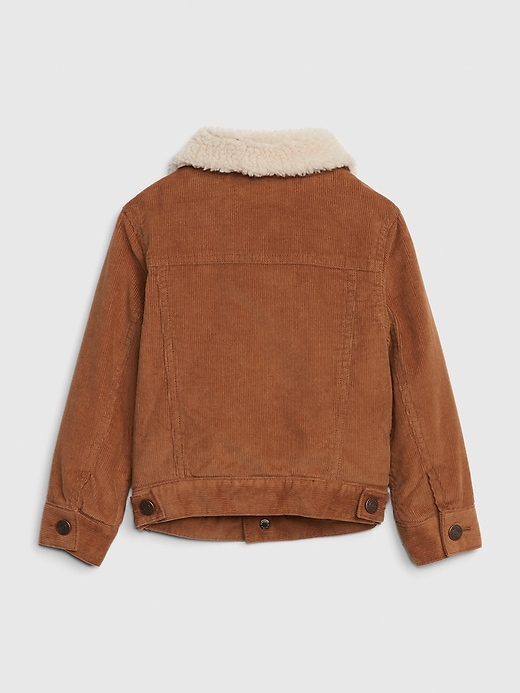 Image number 2 showing, Toddler Sherpa-Lined Cord Jacket