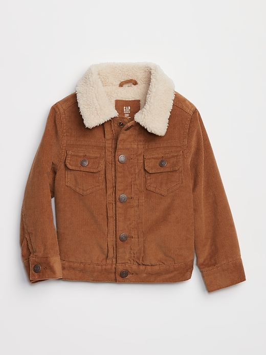 Image number 1 showing, Toddler Sherpa-Lined Cord Jacket