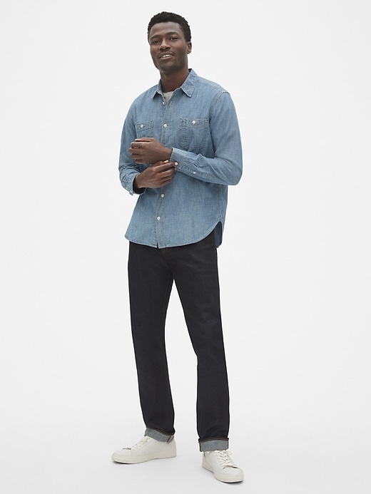 Image number 3 showing, Icon Chambray Worker Shirt