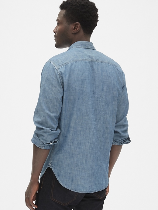 Image number 2 showing, Icon Chambray Worker Shirt