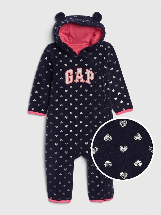 View large product image 1 of 1. Baby Gap Logo Hoodie One-Piece