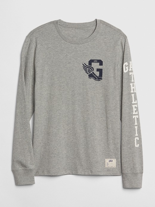 Image number 1 showing, Gap Athletic Logo Long Sleeve Crewneck T-Shirt