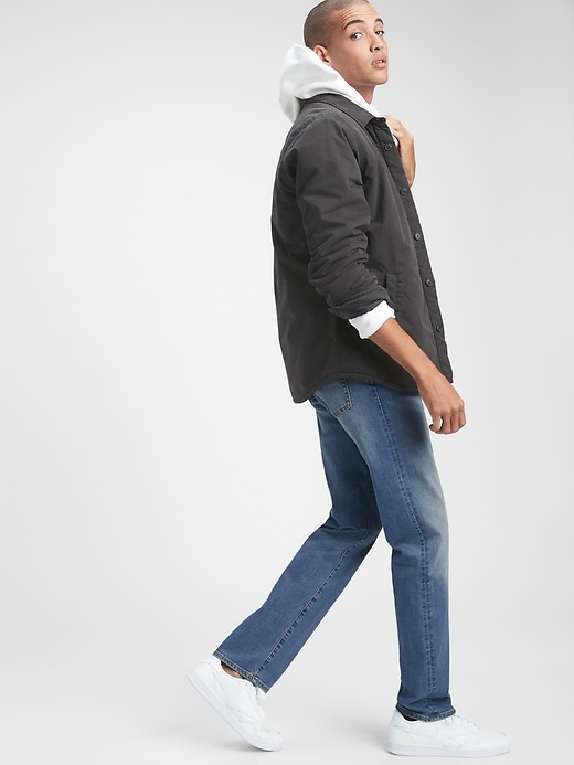 Image number 1 showing, GapFlex Straight Jeans with Washwell