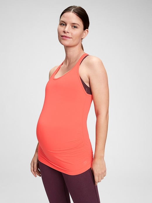 View large product image 1 of 1. Maternity GapFit Breathe Racerback Tank Top