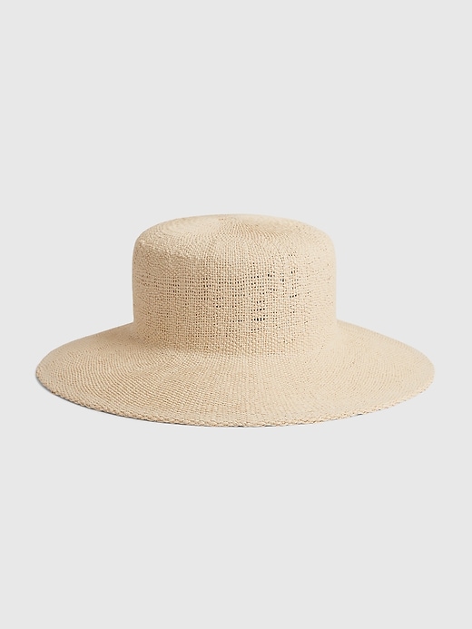 View large product image 1 of 1. Structured Straw Hat