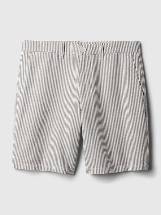 Image number 10 showing, 8" Linen-Cotton Shorts