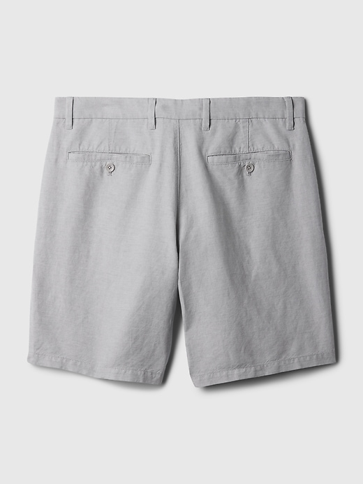 Image number 6 showing, 8" Linen-Cotton Shorts