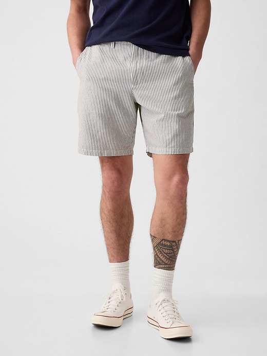 Image number 8 showing, 8" Linen-Cotton Shorts