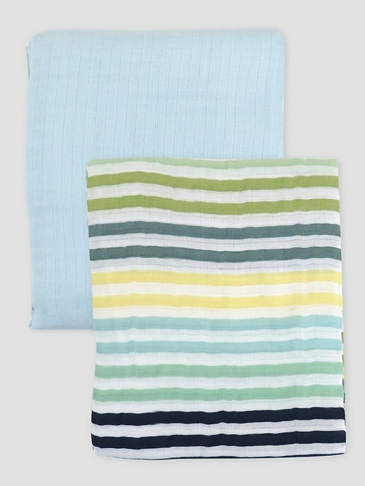 Image number 5 showing, Honest Baby Clothing Two Pack Organic Cotton Swaddle Blankets