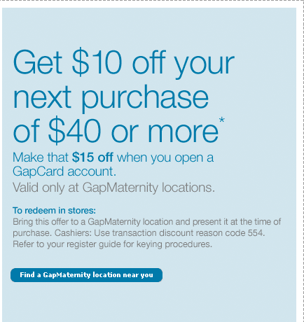 10 off gap card