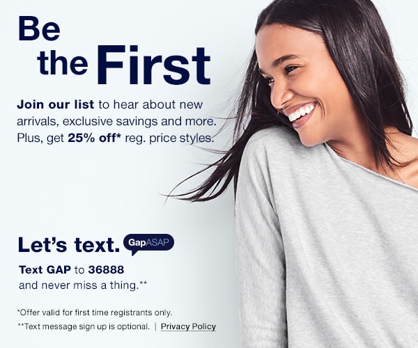 gap email sign up offer