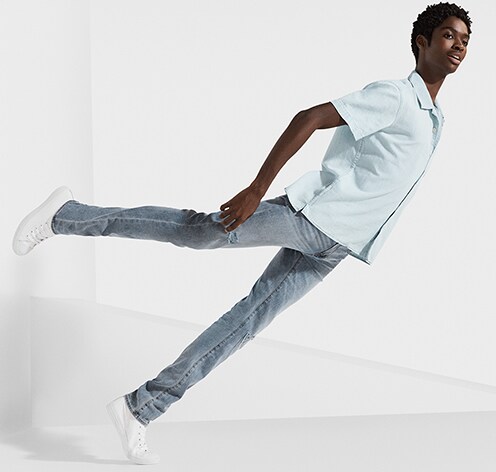 denim floating lady