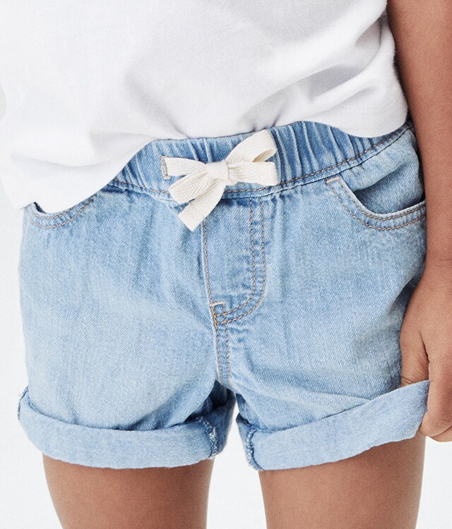Nwt 2T Light Blue Soft Denim Shorts Baby Gap Girls 2 