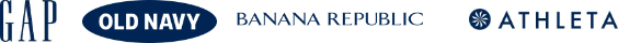 Gap brands include Gap, Old Navy, Banana Republic, and Athleta.