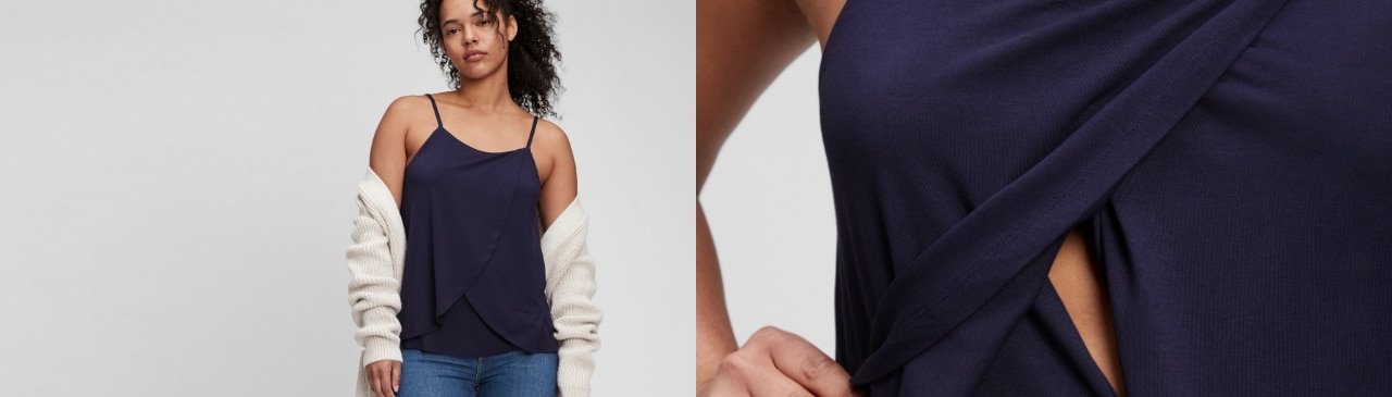 Carousel 2, Model in navy nursing tank