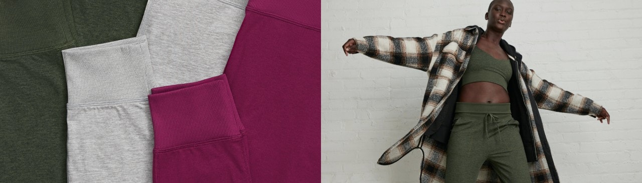 Buttery soft, moisture-wicking jersey knit for walks or light workouts.