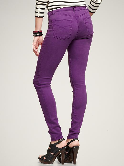 2 of 8 showing, with the color purple of product 1969 mid-weight legging jeans