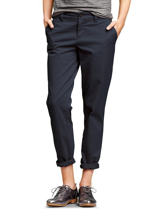 1 of 8 showing, with the color blue galaxy of product Broken-in straight khakis