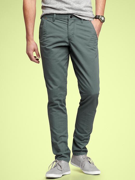 1 of 8 showing, with the color summer opal of product 1969 denim-washed khaki (skinny fit)