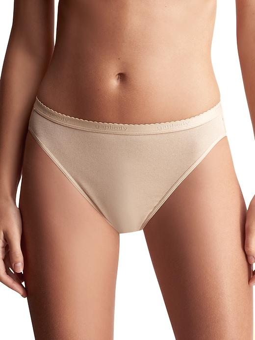 1 of 8 showing, with the color light nude of product Cotton high-cut underwear