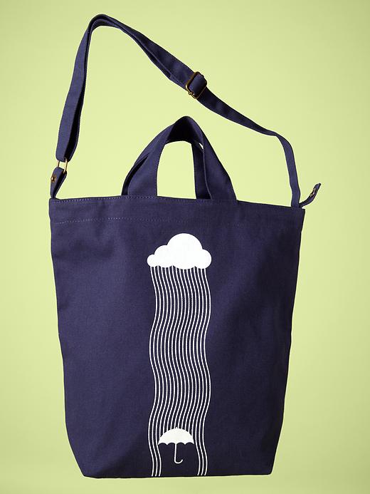 1 of 8 showing, with the color navy of product Gap + Threadless tote