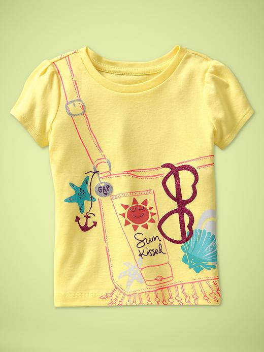 1 of 8 showing, with the color lemon zinger of product Glitter graphic T