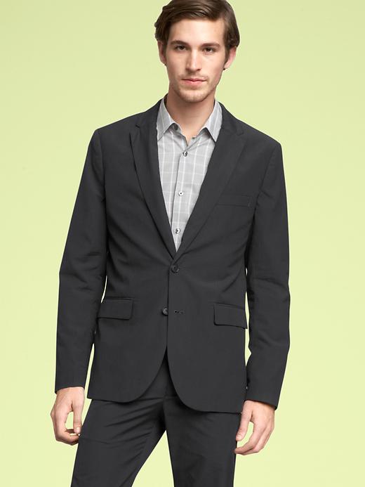 1 of 8 showing, with the color dark charcoal of product Tailored fit charcoal blazer