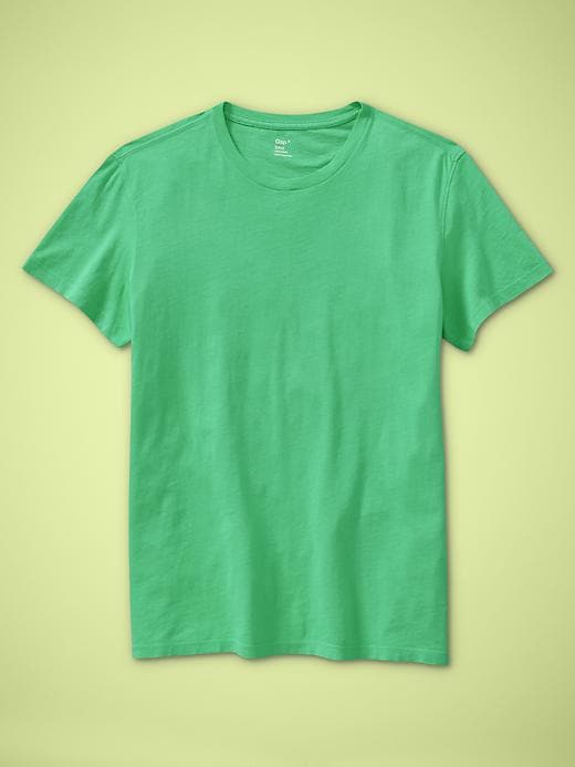 1 of 8 showing, with the color new kelly green of product Essential crewneck t-shirt
