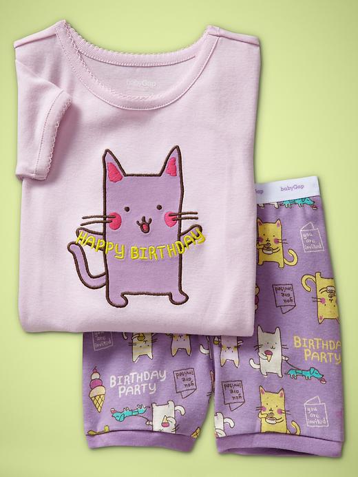 1 of 8 showing, with the color purple of product Birthday cat sleep set