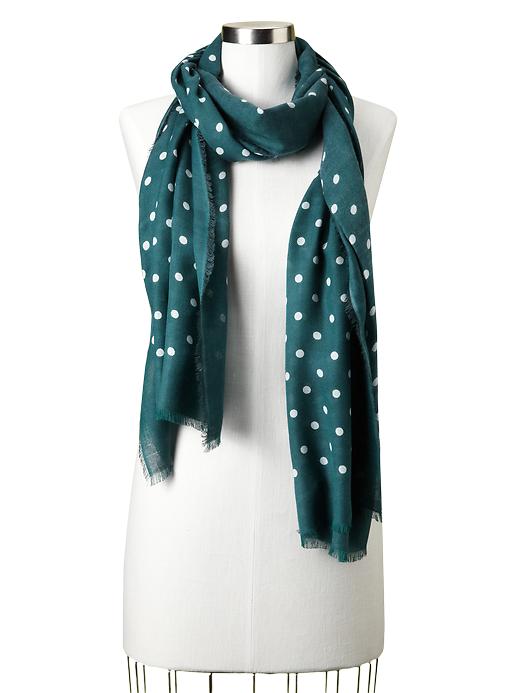 1 of 8 showing, with the color white polka dot of product Large dot scarf