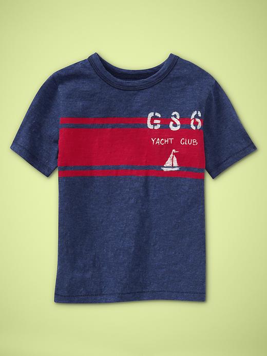 1 of 8 showing, with the color navy blue of product Yacht club T