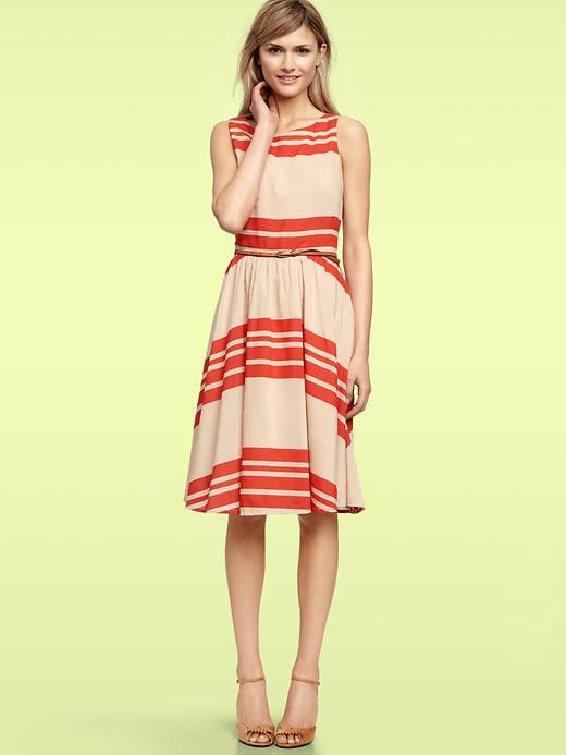 1 of 8 showing, with the color red stripe of product Striped swing dress